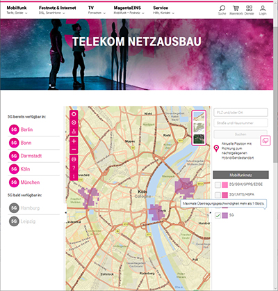 Telekom 5G - K&ouml;ln
