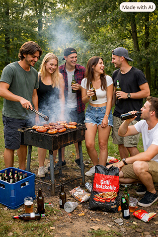 Grillparty im Wald