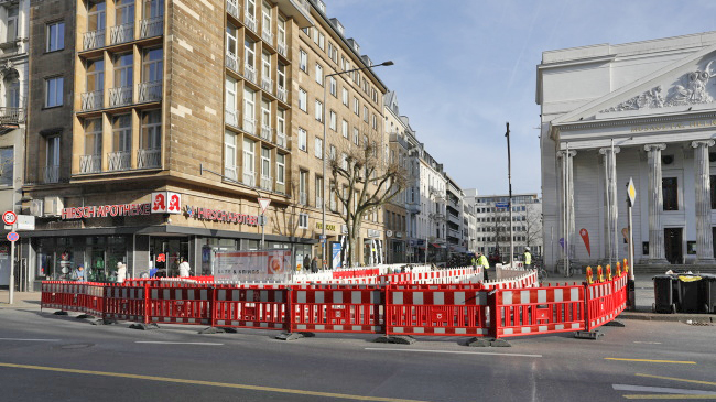 Aachen Theaterplatz Baugrube